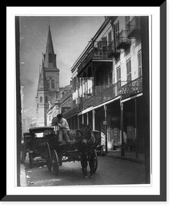 Historic Framed Print, Cathedral of New Orleans, La.,  17-7/8" x 21-7/8"