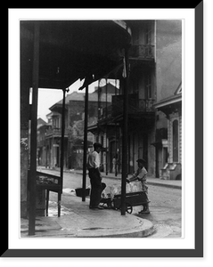 Historic Framed Print, A covered sidewalk,  17-7/8" x 21-7/8"