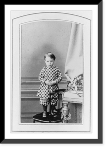 Alfred Bean, full length, standing on chair, facing right; when a small boy Classic, Vintage Print