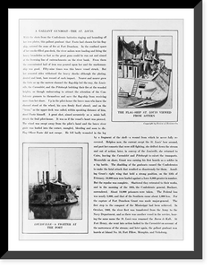 2 illus. of gunboats 1. ST. LOUIS viewed from astern; 2. LOUISVILLE, Historic Print