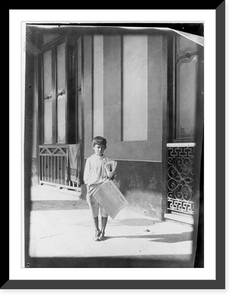 Historic Framed Print, Newsboy, 1917,  17-7/8" x 21-7/8"