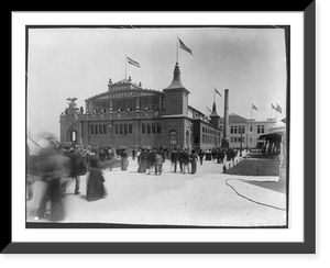 Historic Framed Print, Krupp Building, World's Columbian Exposition, Chicago: [exterior of bldg.],  17-7/8" x 21-7/8"