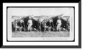 Historic Framed Print, Insurgent soldiers in camp, Guanabacoa, Cuba,  17-7/8" x 21-7/8"