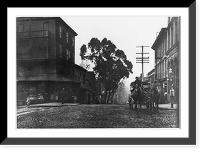 Chinese in Chinatown, San Francisco: Street scene with hrose-drawn carriage Classic, Vintage Print