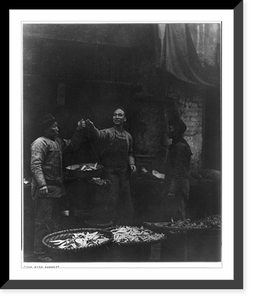 Chinese in Chinatown, San Francisco: The fish market, Vintage Poster