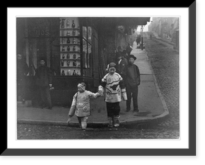 Chinese in Chinatown, San Francisco: A street crossing, Antique Poster