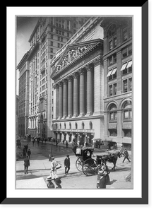 Historic Framed Print, Stock Exchange, New York City,  17-7/8" x 21-7/8"