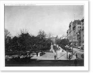 Antique Scenic Print - Los Angeles - Calif.: Central Park and West