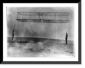 Wilbur Wright and Dan Tate flying 1902 glider as a kite, Sept. 19, 1902, Vintage Wall Art