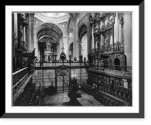 Historic Framed Print, Catedral, Mexico City, Mexico: Interior of the coro,  17-7/8" x 21-7/8"