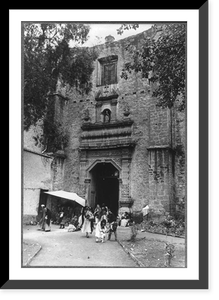 Lateral doorway, Iglesia de San Gabriel, Tacuba, Mexico, Vintage Print