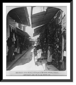 Antique City View - Street of the shoes, a glimpse of modern Athens