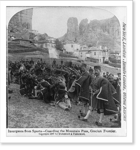 Historic Landscape - Insurgents from Sparta - Vintage Home Decor Print