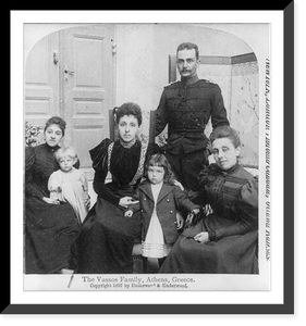 Historic Framed Print, The Vassos Family, Athens, Greece,  17-7/8" x 21-7/8"