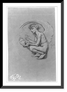 Study of figure of Arts in the mural Peace and prosperity, no. 2, Historic Reproduction