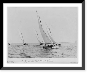 Sailboats sailing: A cat-boat-race, Historic Reproduction