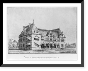 Antique Architecture - Courthouses - Design for the United States Post