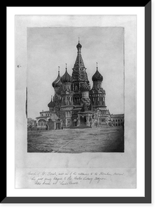 Historic Framed Print, The Kremlin, Moscow: [Church of St. Basil],  17-7/8" x 21-7/8"