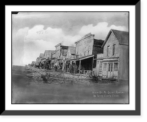 Historic Framed Print, [Fort Scott, Kansas: Main St. in very early days],  17-7/8" x 21-7/8"