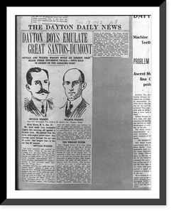28 pages of clippings from various U.S. and French newspapers concerning aviation activites of Wright Brothers between 1903 and 1909 - 17, Antique Poster