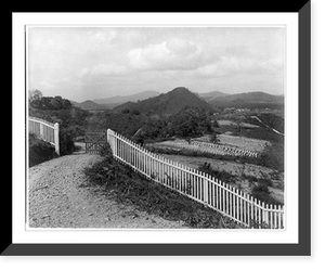 Historic Framed Print, U.S. Cemetery, Ancon Hill, City of Panama,  17-7/8" x 21-7/8"