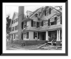 Students at work on a house built largely by them - 2, Antique Print