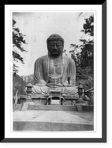 Historic Framed Print, Grant's world tour: Japan. Kamakura. Diabutsu [Statue of Buddha]. 35 Sept. 1877(?),  17-7/8" x 21-7/8"