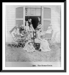 Historic Framed Print, The home circle,  17-7/8" x 21-7/8"