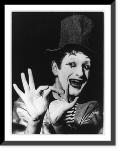 Antique Photo Print - Marcel Marceau, 1923 - Framed Wall Art Gift Idea