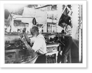 Antique Maritime - U.S. Naval Gun Factory. Wash - Vintage Home Decor Print