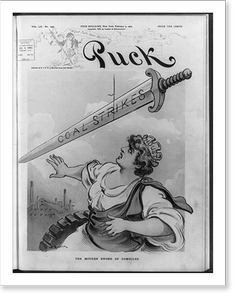Vintage Americana Print - The modern sword of Damocles