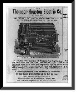 Advertisement for electric arc-lighting machine, Historic Reproduction