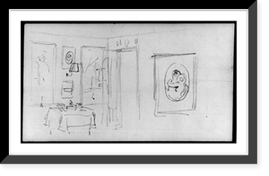 An interior of a room, Historic Print