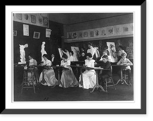 Historic Framed Print, [Washington, D.C. public schools - Eastern High students in art class],  17-7/8" x 21-7/8"