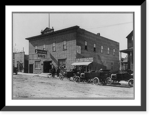 Historic Framed Print, The Doloff Building [garage and Ford dealer], Minot, North Dakota,  17-7/8" x 21-7/8"