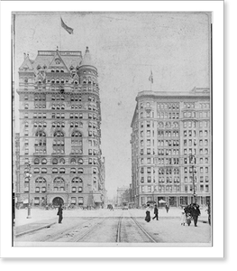 Vintage Americana Print - New York City - Hotels Netherland & Savoy