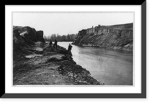 Historic Framed Print, Dutch Gap Canal, James River, Va.,  17-7/8" x 21-7/8"
