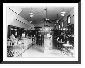 Historic Framed Print, Interior view, Guess & Kent Druggists, Hammond, La.,  17-7/8" x 21-7/8"