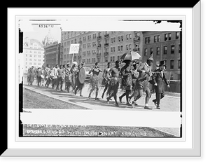 Historic Framed Print, Columbia students as savages with missionary,  17-7/8" x 21-7/8"