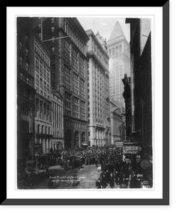 Historic Framed Print, Broad St. and curb market, [New York City],  17-7/8" x 21-7/8"