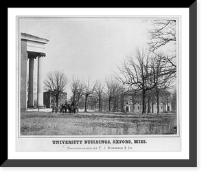 Historic Framed Print, University buildings, Oxford, Miss.,  17-7/8" x 21-7/8"