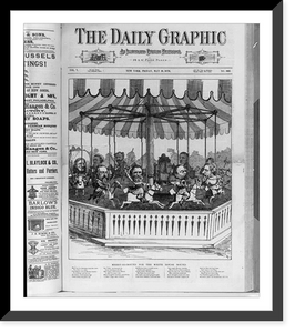 Historic Framed Print, [Daily Graphic cartoons of the 1876 Pres. campaign: Merry-Go-Round for the White House"]",  17-7/8" x 21-7/8"