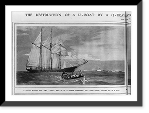 Antique Maritime - The destruction of a U-boat by a Q-boat