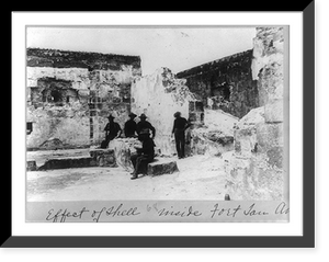 Historic Framed Print, [Philippines]: Effect of shell inside Fort San Antonio,  17-7/8" x 21-7/8"