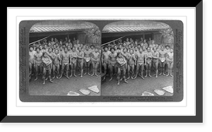 Historic Framed Print, Professional wrestlers, great favorites in Japanese sporting circles, Tokyo, Japan,  17-7/8" x 21-7/8"