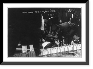 Historic Framed Print, Anarchists - casualty of Anarchist riot, taken to ambulance, Union Square,  17-7/8" x 21-7/8"