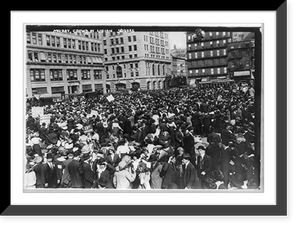 Historic Framed Print, Anarchists - May Day crowd in Union Square,  17-7/8" x 21-7/8"