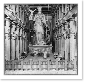 Antique Architecture - Interior of Parthenon as restored by Chipiez