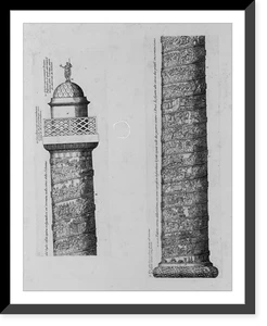 Historic Framed Print, The Column of Trajan in Rome,  17-7/8" x 21-7/8"