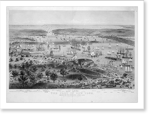 Vintage Panoramic - New York City - The Port of New York (1)
